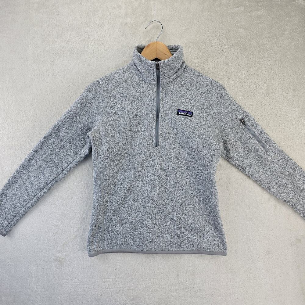 Patagonia Better Sweater 1/4-Zip Fleece Womens Small Heather Gray Pullover 25617 - Picture 2 of 12
